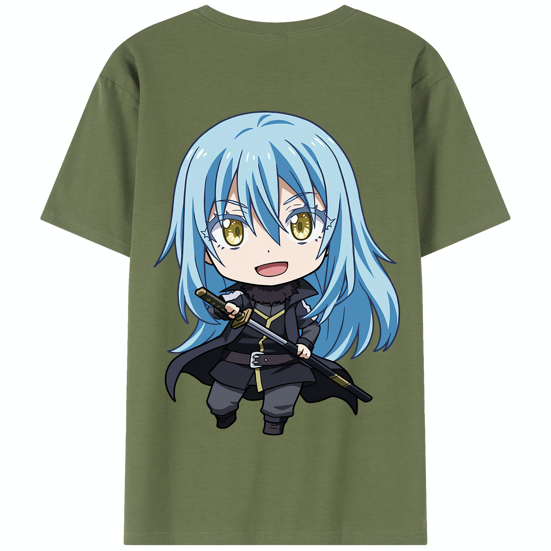 （画像用） 転スラ Regarding Reincarnated to Slime 綿100％半袖Tシャツ（背面プリント）